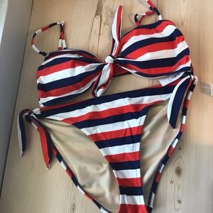 Red, white, and blue bikini